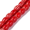 Handmade Lampwork Chevron Beads Strands LAMP-K041-01B-20-1