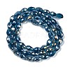 Transparent Electroplate Glass Beads Strands X-EGLA-N013-T6mm-B25-2