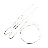 Adjustable Miyuki Seed & Natural African Turquoise & Brass Evil Eye Beaded Necklaces NJEW-O127-03-2
