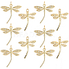 10Pcs Brass Micro Pave Clear Cubic Zirconia Pendants KK-BBC0021-86-1