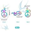 20Pcs Rainbow Color Alloy Pendants FIND-FH0003-56-2