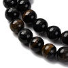 Dyed Natural Blue Tiger Iron Beads Strands G-G286-A02-12mm-4