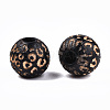 Painted Natural Wood Beads X-WOOD-T021-53A-01-2