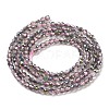 Transparent Electroplate Glass Beads Strands GLAA-H021-01A-HP02-5