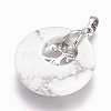Natural Howlite Pendants G-F573-C19-3