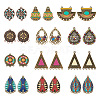 24Pcs 12 Styles Alloy Enamel Chandelier Component Links FIND-TA0002-34-1