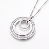 304 Stainless Steel Pendant Necklaces NJEW-G320-01P-2