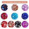 Transparent Crackle Glass Beads CCG-PH0003-13-3