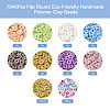 Beadthoven 7790Pcs Flat Round Eco-Friendly Handmade Polymer Clay Beads CLAY-BT0001-01-4