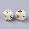 Printed Natural Wood Beads WOOD-T026-001N-2