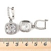 925 Sterling Silver Micro Pave Cubic Zirconia Dangle Hoop Earrings EJEW-F371-01A-01-5