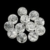 Transparent Spray Painting Crackle Glass Beads GLAA-L046-01B-22-2