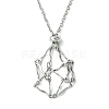 Crystal Cage Holder Necklace NJEW-JN04604-02-2