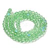 Transparent Electroplate Glass Beads Strands GLAA-F029-4mm-D24-2