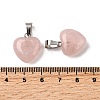 Natural Rose Quartz Pendants G-I311-A13-3