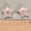 Natural Rose Quartz Pendants G-Z157-01G-A04-3
