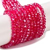 Baking Electroplate Glass Beads Strands X-DGLA-A039-J4mm-B21-1