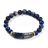 Natural Lapis Lazuli Beads Stretch Bracelets BJEW-T022-04H-2