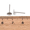 Tarnish Resistant 316 Surgical Stainless Steel Flat Round Blank Peg Stud Earring Settings STAS-R073-05-4