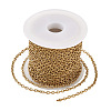 PVD Vacuum Plating 304 Stainless Steel Textured Cable Chains CHS-TA0001-05G-1
