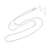 2MM Brass Ball Chain Necklaces for Men Women NJEW-L012-04S-4