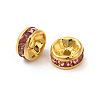 Brass Grade A Rhinestone Spacer Beads RSB036NF-07G-1