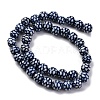 Handmade Blue and White Porcelain Beads Strands PORC-I027-03D-2