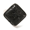 Natural Lava Rock Adjustable Rings RJEW-H240-01S-14-3