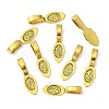 Tibetan Style Alloy Glue-on Flat Pad Bails GLF10728Y-3