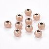 Ion Plating(IP) 304 Stainless Steel Textured Beads STAS-I081-6mm-04RG-1
