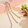 6Pcs 3 Colors 304 Stainless Steel Cable Chain Anklets AJEW-SZ0001-24-3