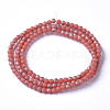 Electroplated Frosted Glass Bead Strands EGLA-G071-B-3
