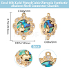 Beebeecraft 5Pcs Brass Micro Pave Clear Cubic Zirconia Connector Charms KK-BBC0009-23-2