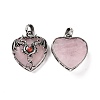 Natural Rose Quartz Pendants G-A207-01AS-04-2