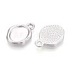 304 Stainless Steel Pendant Cabochon Settings STAS-T067-11P-2