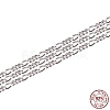 Anti-Tarnish Rhodium Plated 925 Sterling Silver Figaro Chain STER-WH0011-03P-2