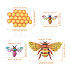 3D Iron Bee & Honeycomb Ornaments CF-TAC0001-19-2