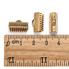 Ion Plating(IP) 304 Stainless Steel Ribbon Crimp Ends X-STAS-F098-04-3
