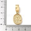 Brass Clear Cubic Zirconia European Dangle Charms LS-KK-R003-01G-09-4