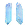 Dyed Nuggets Natural Electroplated Crystal Pendants G-A144-10E-2