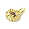 Brass Micro Pave Cubic Zirconia Charms KK-M283-19C-02-2