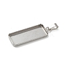 304 Stainless Steel Pendant Cabochon Settings X-STAS-Z118-02P-2
