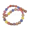 Painted Glass Beads Strands GLAA-F133-07D-2