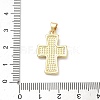 Brass Micro Pave Cubic Zirconia Pendants KK-P345-57G-3