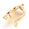 Leaf Brass Micro Pave Cubic Zirconia Enhancer Shortener Bails ZIRC-L055-18G-FF-3