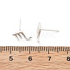 925 Sterling Silver Stud Earrings EJEW-K303-01S-08-4