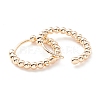 Rack Plating Brass Beaded Huggie Hoop Earrings for Women KK-D069-09G-RS-2