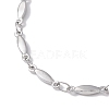 Non-Tarnish 304 Stainless Steel Oval Link Chain Bracelets for Women Men BJEW-JB10271-3