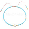 Adjustable Glass Seed Bead Braided Bead Bracelets for Women VT9382-16-1