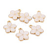 Light Gold Plated Alloy Enamel Pendants ENAM-R136-17F-1
